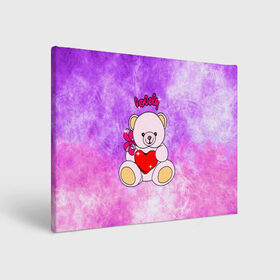 Холст прямоугольный с принтом Lovely bear в Курске, 100% ПВХ |  | bear | love is | teddy | богиня | валентина | влюбленный | девушке | дочь | жена | игрушка | лучшая | любимая | люблю | мама | марта | медведь | медведь с сердцем | медвежата | мишка тедди | плюшевые | подарок