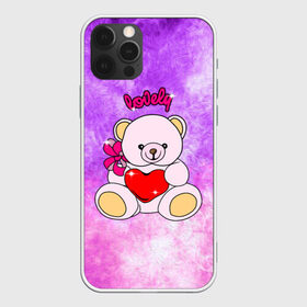 Чехол для iPhone 12 Pro Max с принтом Lovely bear в Курске, Силикон |  | bear | love is | teddy | богиня | валентина | влюбленный | девушке | дочь | жена | игрушка | лучшая | любимая | люблю | мама | марта | медведь | медведь с сердцем | медвежата | мишка тедди | плюшевые | подарок