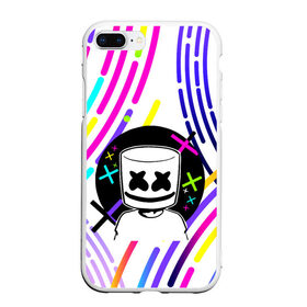 Чехол для iPhone 7Plus/8 Plus матовый с принтом MARSHMELLO в Курске, Силикон | Область печати: задняя сторона чехла, без боковых панелей | fortnite | game. | marshmello | music | маршмелло | маршмело | музыка | фортнайт