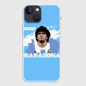 Чехол для iPhone 13 mini с принтом Диего Марадона в Курске,  |  | diego | diego armando maradona | maradona | аргентина | диего | король | легенда | марадона | нападающий | полузащитник | футбол | футболист