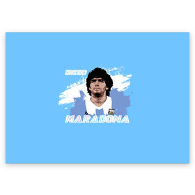 Поздравительная открытка с принтом Диего Марадона в Курске, 100% бумага | плотность бумаги 280 г/м2, матовая, на обратной стороне линовка и место для марки
 | Тематика изображения на принте: diego | diego armando maradona | maradona | аргентина | диего | король | легенда | марадона | нападающий | полузащитник | футбол | футболист