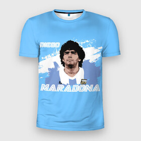 Мужская футболка 3D спортивная с принтом Диего Марадона в Курске, 100% полиэстер с улучшенными характеристиками | приталенный силуэт, круглая горловина, широкие плечи, сужается к линии бедра | Тематика изображения на принте: diego | diego armando maradona | maradona | аргентина | диего | король | легенда | марадона | нападающий | полузащитник | футбол | футболист