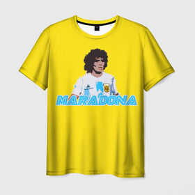 Мужская футболка 3D с принтом Диего Марадона в Курске, 100% полиэфир | прямой крой, круглый вырез горловины, длина до линии бедер | diego | diego armando maradona | maradona | аргентина | диего | король | легенда | марадона | нападающий | полузащитник | футбол | футболист
