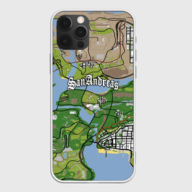 Чехол для iPhone 12 Pro Max с принтом GTA San Andreas map в Курске, Силикон |  | Тематика изображения на принте: game | grand theft auto | gta san andreas | гта сан андреас | игра | карта | самп