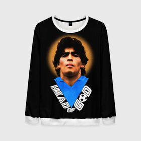 Мужской свитшот 3D с принтом Diego Maradona в Курске, 100% полиэстер с мягким внутренним слоем | круглый вырез горловины, мягкая резинка на манжетах и поясе, свободная посадка по фигуре | Тематика изображения на принте: diego | diego armando maradona | legend | maradona | аргентина | диего | король | легенда | марадона | нападающий | полузащитник | футбол | футболист