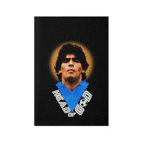 Обложка для паспорта матовая кожа с принтом Diego Maradona в Курске, натуральная матовая кожа | размер 19,3 х 13,7 см; прозрачные пластиковые крепления | diego | diego armando maradona | legend | maradona | аргентина | диего | король | легенда | марадона | нападающий | полузащитник | футбол | футболист