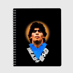 Тетрадь с принтом Diego Maradona в Курске, 100% бумага | 48 листов, плотность листов — 60 г/м2, плотность картонной обложки — 250 г/м2. Листы скреплены сбоку удобной пружинной спиралью. Уголки страниц и обложки скругленные. Цвет линий — светло-серый
 | diego | diego armando maradona | legend | maradona | аргентина | диего | король | легенда | марадона | нападающий | полузащитник | футбол | футболист