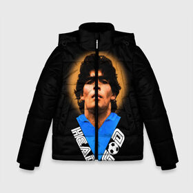 Зимняя куртка для мальчиков 3D с принтом Diego Maradona в Курске, ткань верха — 100% полиэстер; подклад — 100% полиэстер, утеплитель — 100% полиэстер | длина ниже бедра, удлиненная спинка, воротник стойка и отстегивающийся капюшон. Есть боковые карманы с листочкой на кнопках, утяжки по низу изделия и внутренний карман на молнии. 

Предусмотрены светоотражающий принт на спинке, радужный светоотражающий элемент на пуллере молнии и на резинке для утяжки | diego | diego armando maradona | legend | maradona | аргентина | диего | король | легенда | марадона | нападающий | полузащитник | футбол | футболист