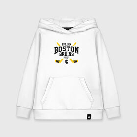 Детская толстовка хлопок с принтом Бостон Брюинз в Курске, 100% хлопок | Круглый горловой вырез, эластичные манжеты, пояс, капюшен | Тематика изображения на принте: boston | boston bruins | bruins | hockey | nhl | usa | бостон | бостон брюинз | нхл | спорт | сша | хоккей | шайба