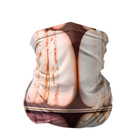Бандана-труба 3D с принтом Макарон в Курске, 100% полиэстер, ткань с особыми свойствами — Activecool | плотность 150‒180 г/м2; хорошо тянется, но сохраняет форму | еда | макаронс | макароны | макаруни | макран | пирожное | франция | французская еда