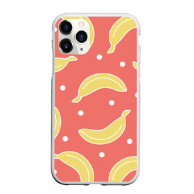 Чехол для iPhone 11 Pro Max матовый с принтом Банановый рай в Курске, Силикон |  | Тематика изображения на принте: банан | банановый | белый | еда | желтый | летний | питание | розовый | точки | фрукт