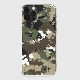 Чехол для iPhone 12 Pro Max с принтом Камуфляж с кляксами в Курске, Силикон |  | Тематика изображения на принте: гранж | камуфляж | капли | милитари | паттрен | пятно | хаки