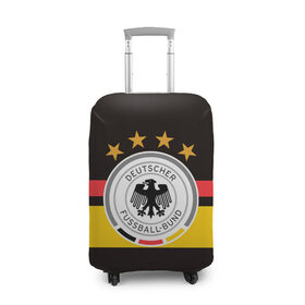 Чехол для чемодана 3D с принтом СБОРНАЯ ГЕРМАНИИ в Курске, 86% полиэфир, 14% спандекс | двустороннее нанесение принта, прорези для ручек и колес | flag | football | germany | logo | sport | team | германия | логотип | сборная | спорт | флаг | футбол