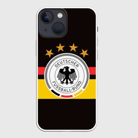 Чехол для iPhone 13 mini с принтом СБОРНАЯ ГЕРМАНИИ в Курске,  |  | flag | football | germany | logo | sport | team | германия | логотип | сборная | спорт | флаг | футбол