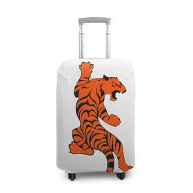 Чехол для чемодана 3D с принтом тигр в Курске, 86% полиэфир, 14% спандекс | двустороннее нанесение принта, прорези для ручек и колес | beautiful tiger | tiger | красивый тигр | тигр