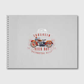 Альбом для рисования с принтом motorcycle rally в Курске, 100% бумага
 | матовая бумага, плотность 200 мг. | custom motorcycle | moto | мотоцикл | скорость