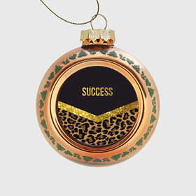 Стеклянный ёлочный шар с принтом Success в Курске, Стекло | Диаметр: 80 мм | success | swag | блеск | блестки | китч | леопард | леопардовый принт | понты | успех | успешные люди | фрик