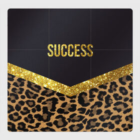 Магнитный плакат 3Х3 с принтом Success в Курске, Полимерный материал с магнитным слоем | 9 деталей размером 9*9 см | success | swag | блеск | блестки | китч | леопард | леопардовый принт | понты | успех | успешные люди | фрик