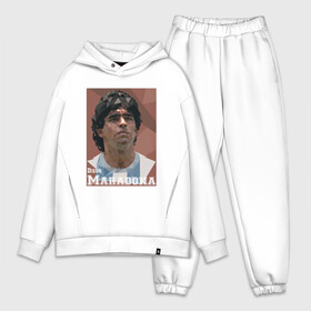 Мужской костюм хлопок OVERSIZE с принтом DIEGO MARADONA в Курске,  |  | argentina | champion | diego | football | hand | maradona | mundial | sport | аргентина | диего | игрок | марадона | рука бога | спорт | футбол