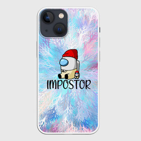 Чехол для iPhone 13 mini с принтом Impostor в Курске,  |  | 2021 | among us | impostor | space mafia | sus.puffballs united | амонг ас | амонг паттерн | игра | импостор | инопланетяне | инопланетянин | маска | надпись | новогодний амонг ас | с новым годом | самозванец | среди нас