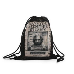 Рюкзак-мешок 3D с принтом Sirius Black в Курске, 100% полиэстер | плотность ткани — 200 г/м2, размер — 35 х 45 см; лямки — толстые шнурки, застежка на шнуровке, без карманов и подкладки | black | sirius | vdzajul | блэк | гарри | поттер | сириус