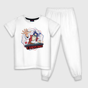 Детская пижама хлопок с принтом Santa Claus DJ в Курске, 100% хлопок |  брюки и футболка прямого кроя, без карманов, на брюках мягкая резинка на поясе и по низу штанин
 | 