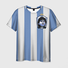 Мужская футболка 3D с принтом Диего Армандо Марадона D10S в Курске, 100% полиэфир | прямой крой, круглый вырез горловины, длина до линии бедер | d10s | maradona | аргентина | армандо | барселона | бога | джерси | диего | легенда | марадон | марадона | марадоны | рука | форма