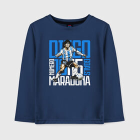 Детский лонгслив хлопок с принтом 10 Diego Maradona в Курске, 100% хлопок | круглый вырез горловины, полуприлегающий силуэт, длина до линии бедер | 10 номер | diego | football | maradona | maradonna | арегнтина | бога | диего | марадона | марадонна | ретро | рука | сборная аргентины | футбол | футболист
