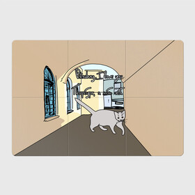 Магнитный плакат 3Х2 с принтом Петербургский кот в Курске, Полимерный материал с магнитным слоем | 6 деталей размером 9*9 см | Тематика изображения на принте: кот | кошки | петербург | питерские дворы | романтика | санкт петербург | я люблю тебя
