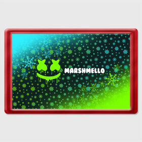 Магнит 45*70 с принтом MARSHMELLO - Зимний в Курске, Пластик | Размер: 78*52 мм; Размер печати: 70*45 | face | logo | marsh | marshmallow | marshmello | marshmelo | mello | smile | год | лицо | лого | маршмеллов | маршмеллоу | маршмеллу | маршмело | маршмелов | маршмелоу | маска | музыка | новогодний | новый | рожица | символ | смайл