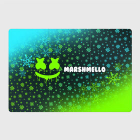 Магнитный плакат 3Х2 с принтом MARSHMELLO - Зимний в Курске, Полимерный материал с магнитным слоем | 6 деталей размером 9*9 см | face | logo | marsh | marshmallow | marshmello | marshmelo | mello | smile | год | лицо | лого | маршмеллов | маршмеллоу | маршмеллу | маршмело | маршмелов | маршмелоу | маска | музыка | новогодний | новый | рожица | символ | смайл