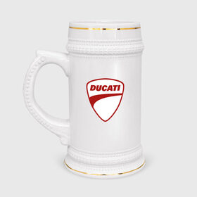 Кружка пивная с принтом Ducati Logo (Z) в Курске,  керамика (Материал выдерживает высокую температуру, стоит избегать резкого перепада температур) |  объем 630 мл | audi | audi ag | corse | ducati | ducati corse | ducati motor holding | hypermotard | multistrada | panigale | scrambler | streetfighter | supersport | дукати | массимо борди | мото | фабио тальони