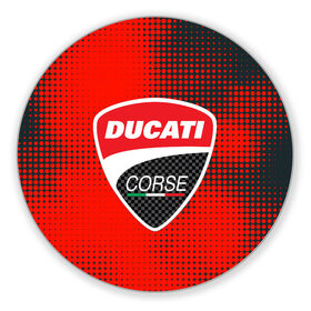 Коврик для мышки круглый с принтом Ducati Corse (Z) в Курске, резина и полиэстер | круглая форма, изображение наносится на всю лицевую часть | audi | audi ag | corse | ducati | ducati corse | ducati motor holding | hypermotard | multistrada | panigale | scrambler | streetfighter | supersport | дукати | массимо борди | мото | фабио тальони