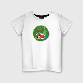 Детская футболка хлопок с принтом Dear Santa, I want it all... в Курске, 100% хлопок | круглый вырез горловины, полуприлегающий силуэт, длина до линии бедер | daffy | duck | tunes | vdzajul | дак | даффи