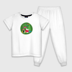 Детская пижама хлопок с принтом Dear Santa, I want it all... в Курске, 100% хлопок |  брюки и футболка прямого кроя, без карманов, на брюках мягкая резинка на поясе и по низу штанин
 | daffy | duck | tunes | vdzajul | дак | даффи