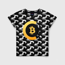 Детская футболка 3D с принтом BTC / БИТКОИН (S) в Курске, 100% гипоаллергенный полиэфир | прямой крой, круглый вырез горловины, длина до линии бедер, чуть спущенное плечо, ткань немного тянется | bitcoin | btc | биткоин | валюта | деньги | криптовалюта