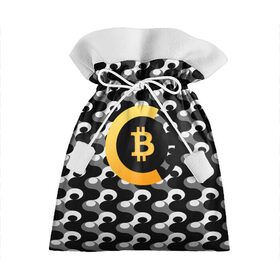 Подарочный 3D мешок с принтом BTC / БИТКОИН (S) в Курске, 100% полиэстер | Размер: 29*39 см | bitcoin | btc | биткоин | валюта | деньги | криптовалюта