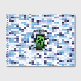Альбом для рисования с принтом Minecraft (S) в Курске, 100% бумага
 | матовая бумага, плотность 200 мг. | craft | creeper | earth | logo | mine | minecraft | mobile | online | земля | игра | крипер | лого | майкрафт | майнкрафт | онлайн | подземелье