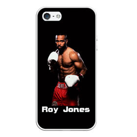 Чехол для iPhone 5/5S матовый с принтом Roy Jones в Курске, Силикон | Область печати: задняя сторона чехла, без боковых панелей | boxer | boxing | great boxer | roy jones | roy jones lettering | roy jones print | бокс | боксер | великий боксер | надпись roy jones | принт roy jones | рой джонс