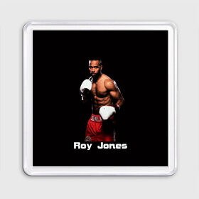 Магнит 55*55 с принтом Roy Jones в Курске, Пластик | Размер: 65*65 мм; Размер печати: 55*55 мм | boxer | boxing | great boxer | roy jones | roy jones lettering | roy jones print | бокс | боксер | великий боксер | надпись roy jones | принт roy jones | рой джонс