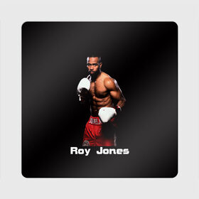 Магнит виниловый Квадрат с принтом Roy Jones в Курске, полимерный материал с магнитным слоем | размер 9*9 см, закругленные углы | boxer | boxing | great boxer | roy jones | roy jones lettering | roy jones print | бокс | боксер | великий боксер | надпись roy jones | принт roy jones | рой джонс