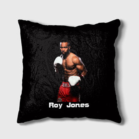 Подушка 3D с принтом Roy Jones в Курске, наволочка – 100% полиэстер, наполнитель – холлофайбер (легкий наполнитель, не вызывает аллергию). | состоит из подушки и наволочки. Наволочка на молнии, легко снимается для стирки | boxer | boxing | great boxer | roy jones | roy jones lettering | roy jones print | бокс | боксер | великий боксер | надпись roy jones | принт roy jones | рой джонс