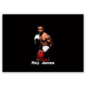 Поздравительная открытка с принтом Roy Jones в Курске, 100% бумага | плотность бумаги 280 г/м2, матовая, на обратной стороне линовка и место для марки
 | boxer | boxing | great boxer | roy jones | roy jones lettering | roy jones print | бокс | боксер | великий боксер | надпись roy jones | принт roy jones | рой джонс