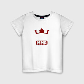 Детская футболка хлопок с принтом Хабиб Нурмагомедов MMA в Курске, 100% хлопок | круглый вырез горловины, полуприлегающий силуэт, длина до линии бедер | 