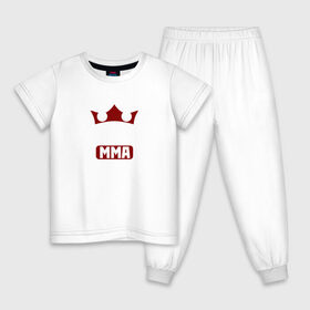 Детская пижама хлопок с принтом Хабиб Нурмагомедов MMA в Курске, 100% хлопок |  брюки и футболка прямого кроя, без карманов, на брюках мягкая резинка на поясе и по низу штанин
 | 