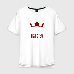 Мужская футболка хлопок Oversize с принтом Хабиб Нурмагомедов MMA в Курске, 100% хлопок | свободный крой, круглый ворот, “спинка” длиннее передней части | 