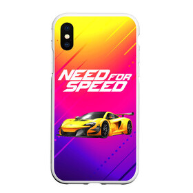 Чехол для iPhone XS Max матовый с принтом NEED FO SPEED в Курске, Силикон | Область печати: задняя сторона чехла, без боковых панелей | carbon | heat | hot pursuit | most wanted | need for speed | payback. | shift | underground 2 | unleashed | жажда скорости