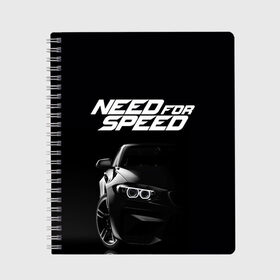 Тетрадь с принтом NEED FOR SPEED в Курске, 100% бумага | 48 листов, плотность листов — 60 г/м2, плотность картонной обложки — 250 г/м2. Листы скреплены сбоку удобной пружинной спиралью. Уголки страниц и обложки скругленные. Цвет линий — светло-серый
 | Тематика изображения на принте: carbon | heat | hot pursuit | most wanted | need for speed | payback. | shift | underground 2 | unleashed | жажда скорости