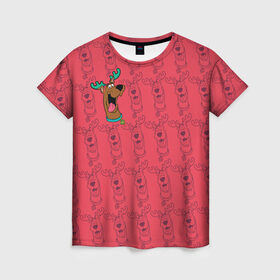 Женская футболка 3D с принтом Scooby-Doo в Курске, 100% полиэфир ( синтетическое хлопкоподобное полотно) | прямой крой, круглый вырез горловины, длина до линии бедер | 005850 | scooby doo | shaggy | vdkotan | велма | дафна | скуби | скуби ду | шэгги