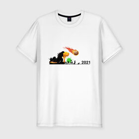 Мужская футболка хлопок Slim с принтом апокалипсис 2020 в Курске, 92% хлопок, 8% лайкра | приталенный силуэт, круглый вырез ворота, длина до линии бедра, короткий рукав | 
